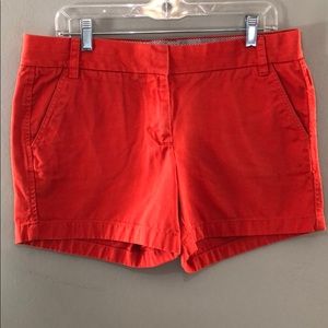 J Crew Auburn Orange Chino Shorts